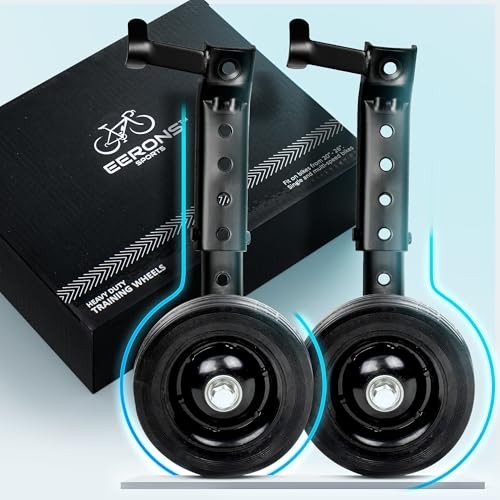 Heavy Duty Adjustable Training Wheels for 24-29" Bicycles, Learning Aid, Support