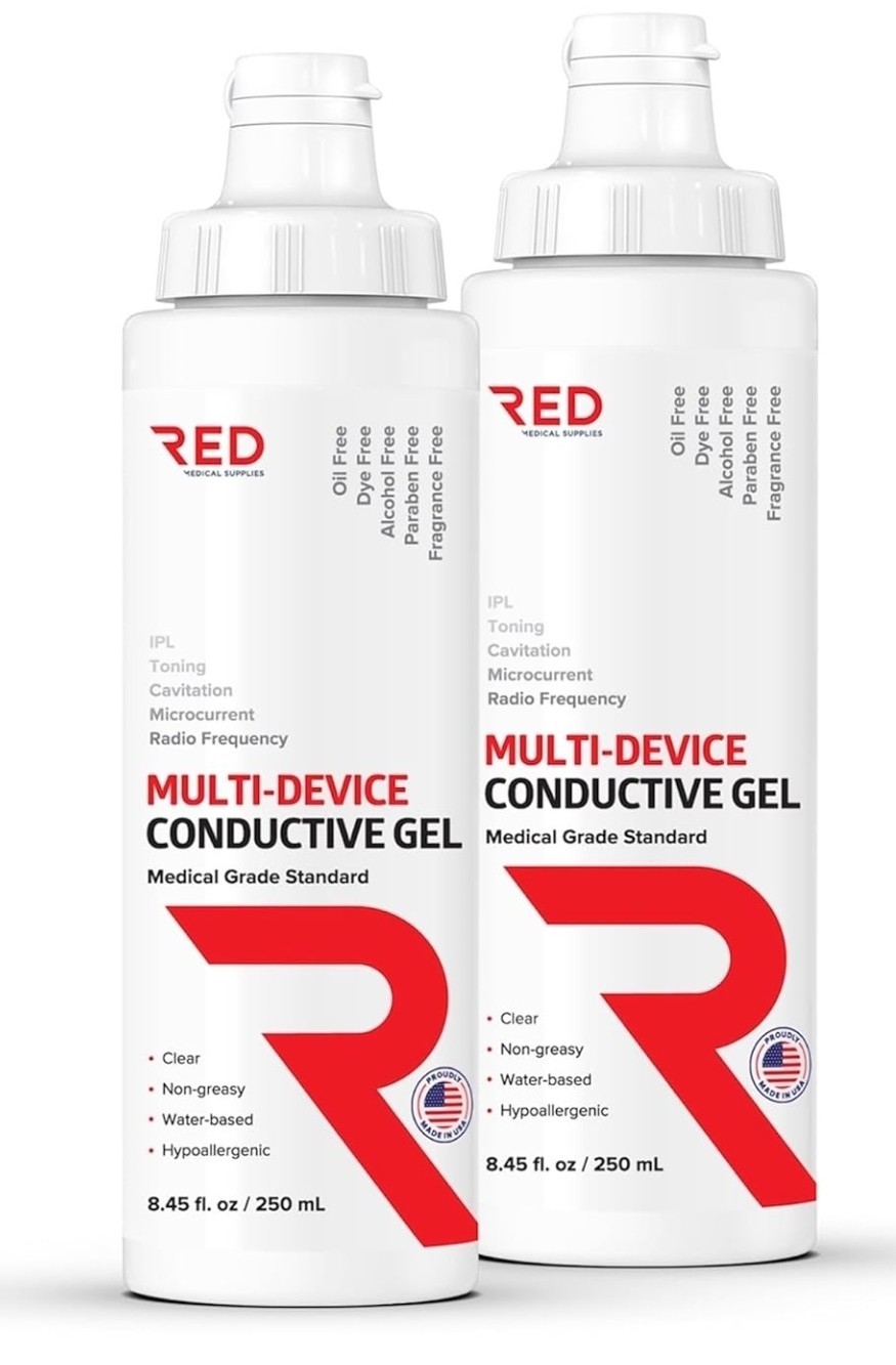 BOX-2 New Red Microcurrent Conductive Gel Hypoallergenic *READ DESCRIPTION SAVE*