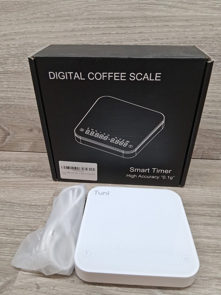 Digital Coffee Scale Touch Sensor Smart Timer & Auto Tare Miniature White