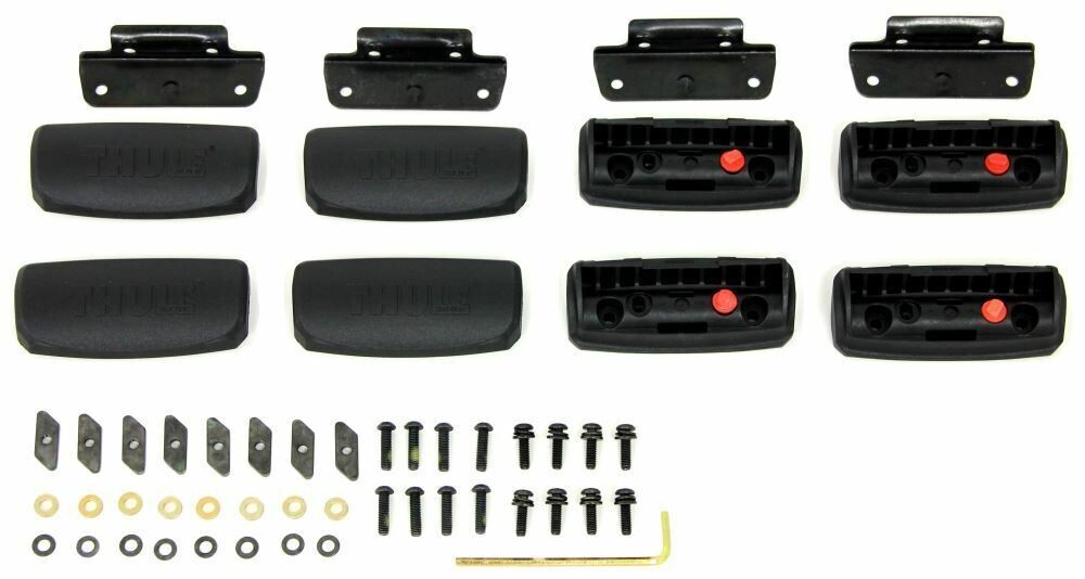 Set of 4 Thule Rapid Podium Towers + Fit Kit 3101 (for tracks) - NEW