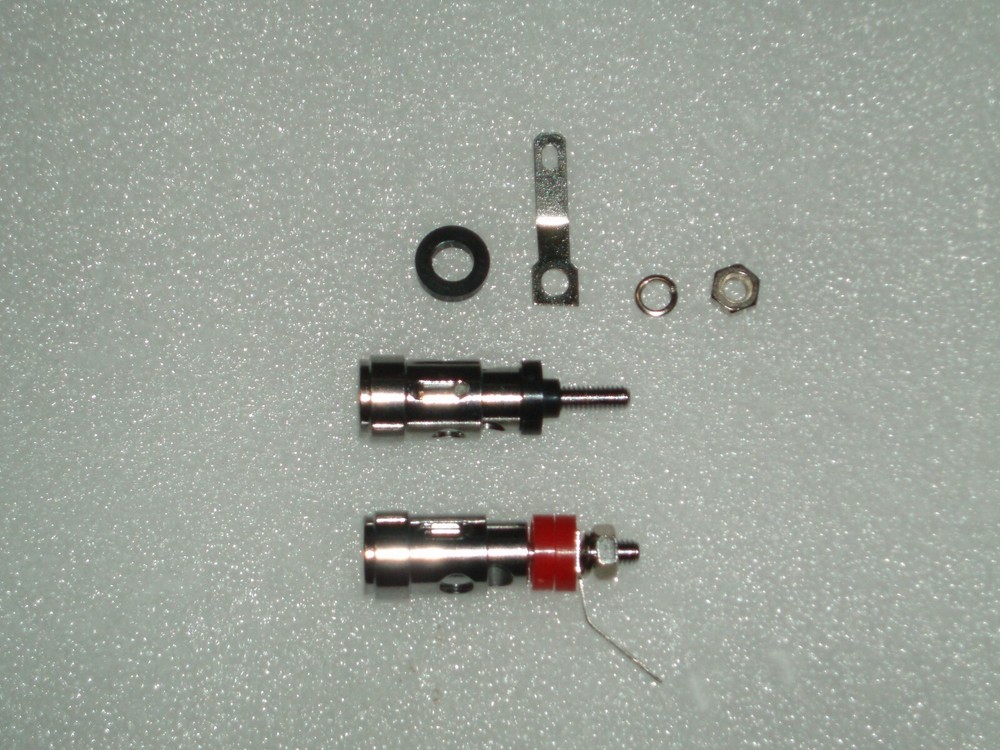 set of 2 Binding Post wire antenna speaker ground Connectors push/spring