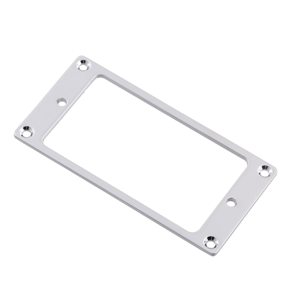 2PCS Chrome Flat Metal Humbucker Pickup Frame Mounting Ring