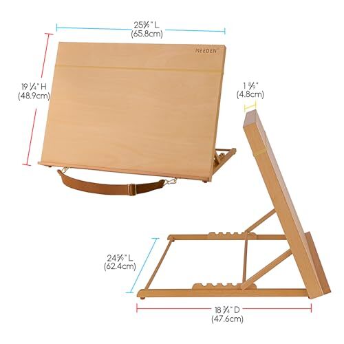 Desk Easel Adjustable Art Stand: 5-Position Drawing Easel - Portable Table A2