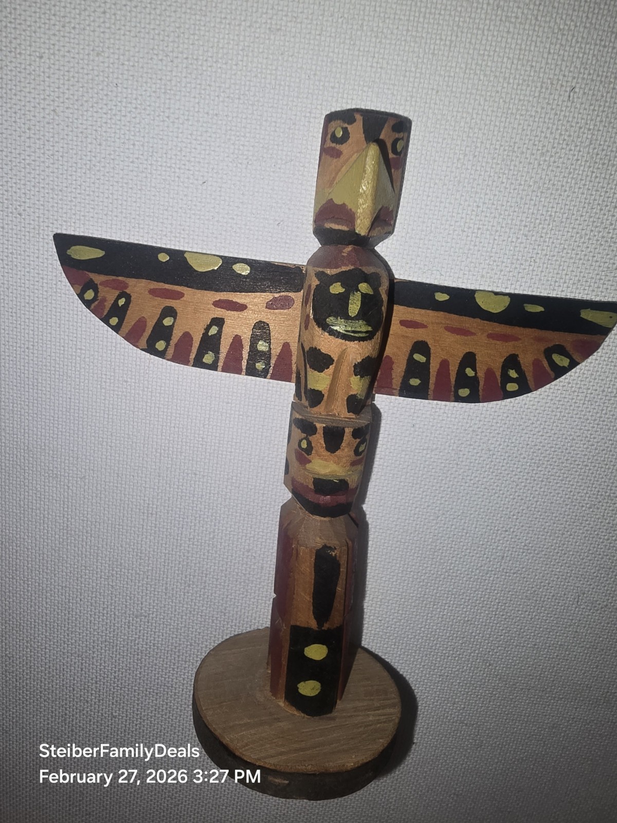 Vtg Totem Pole by Chief Mathias Joe Capilano Squamish Nation Cedar Thunderbird