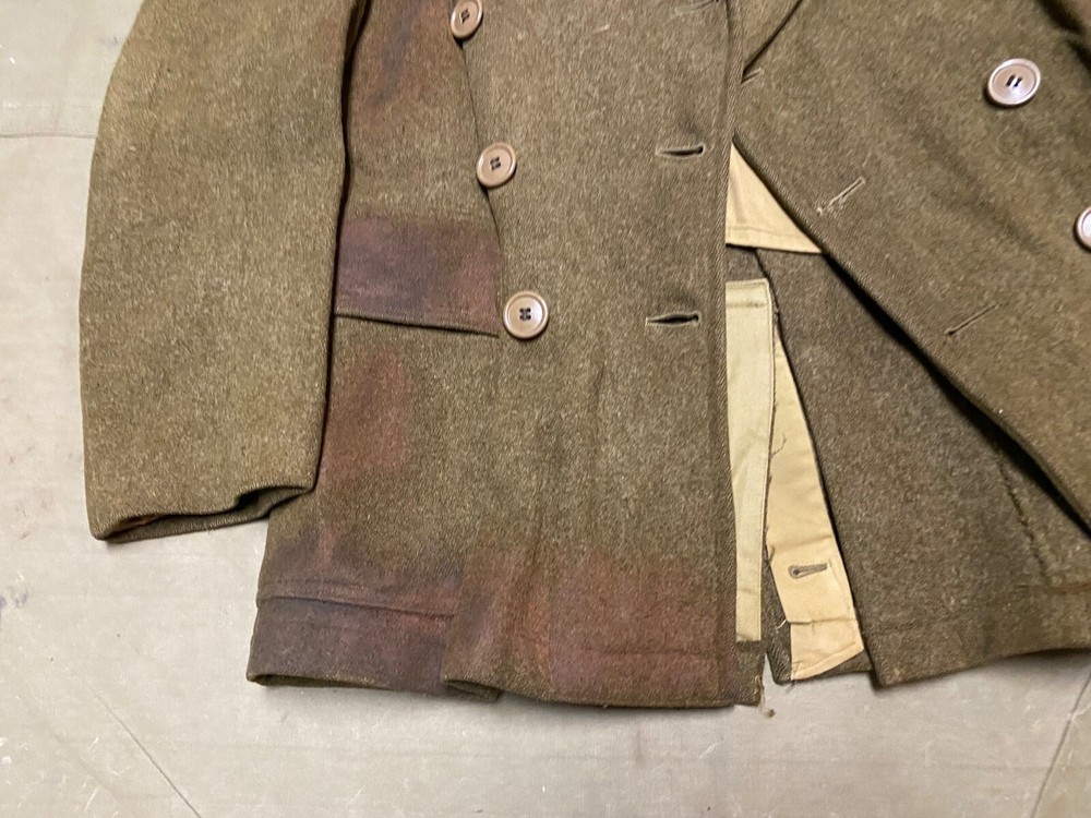 ORIGINAL WWII US ARMY WINTER M1938 "CUT DOWN" OVERCOAT COAT- MEDIUM/LARGE 42R