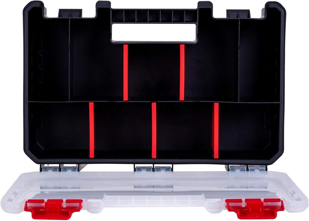 Compact Parts Organizer Box – Small Hardware Storage Case with 9 Compartments &