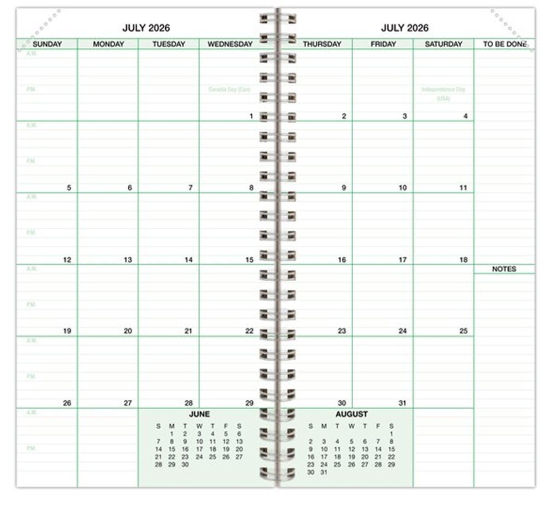 Day-Timer Jul26–Jun27, 2-Page/Day Planner Refill Pocket 3-1/2 x 6-1/2" +Extras
