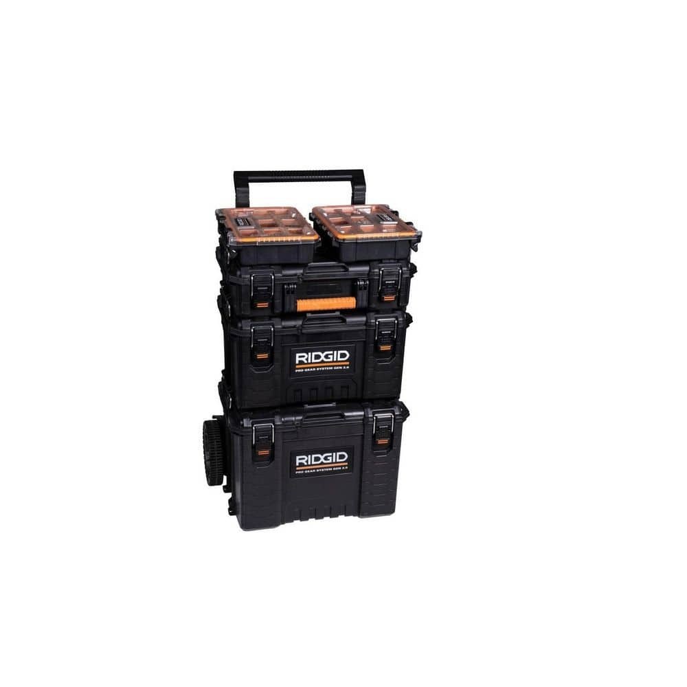 Ridgid Small Parts Organizer Compact Pro Gear System 22" 6 Compartment Tool Case