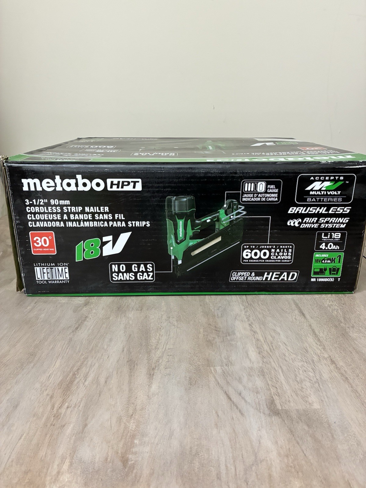 Metabo HPT NR1890DCST 18V 30° Cordless Framing Nailer 3-1/2" – New in Box