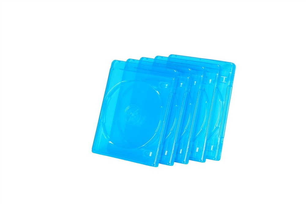 10x Double Blu-Ray Case 12mm Standard Clear Blue Replacement Box Holds 2 Discs