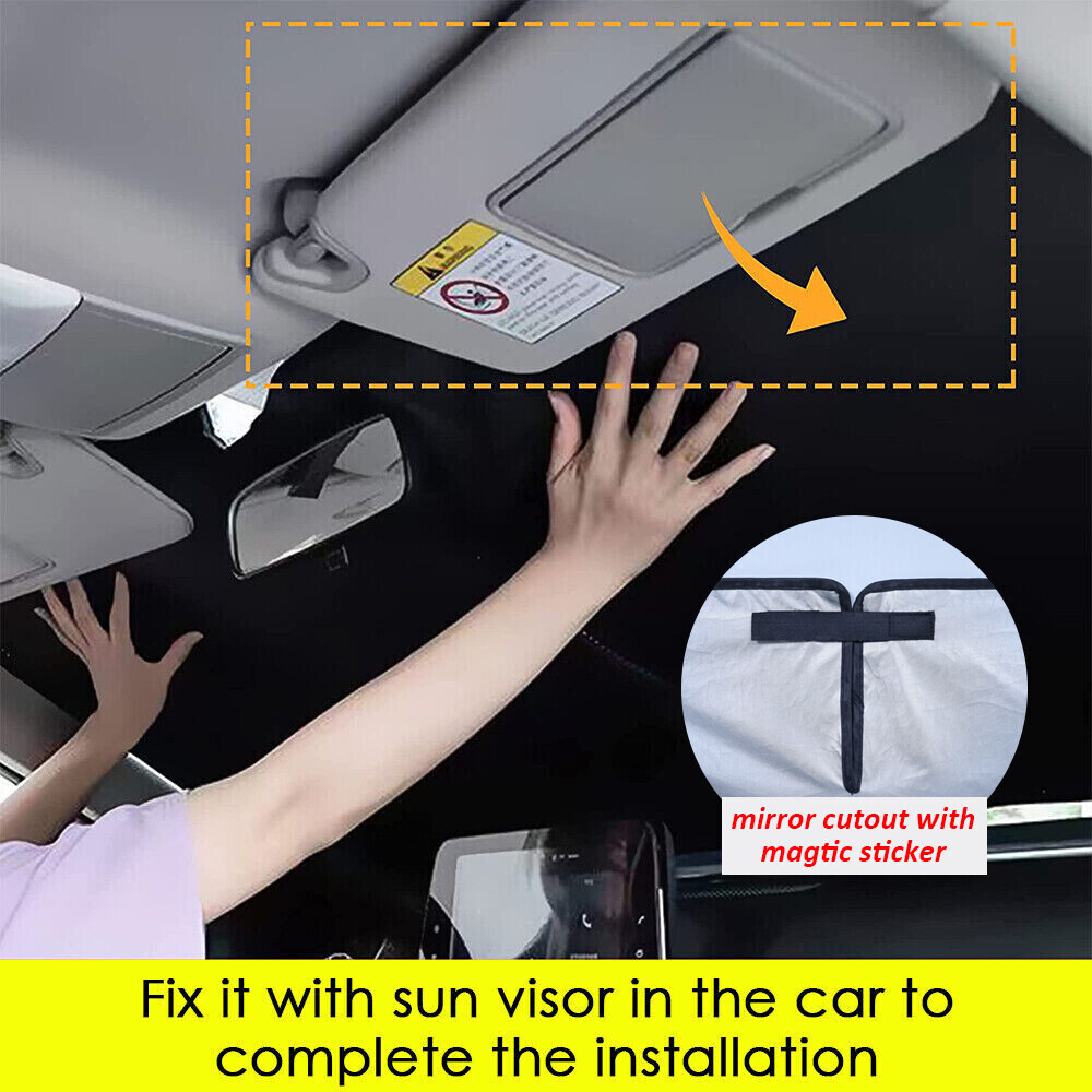 Foldable Car Windshield Sun Shade Cover Front Window Screen Visor UV Protection