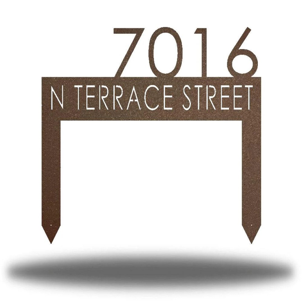 Custom Metal Address Yard Sign