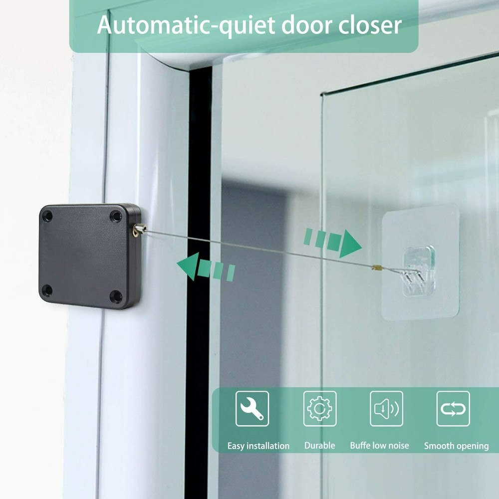 2Pcs Multifunctional Punch-Free With Drawstring Automatic Sensor Door Closer