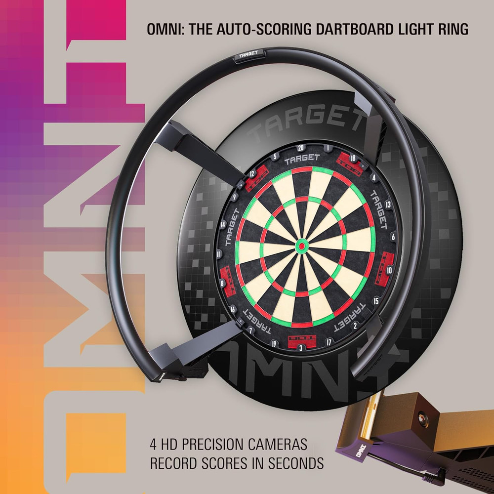 Omni-Ring: LED Dartboard Light & Auto Scoring - Ultimate Home Bundle