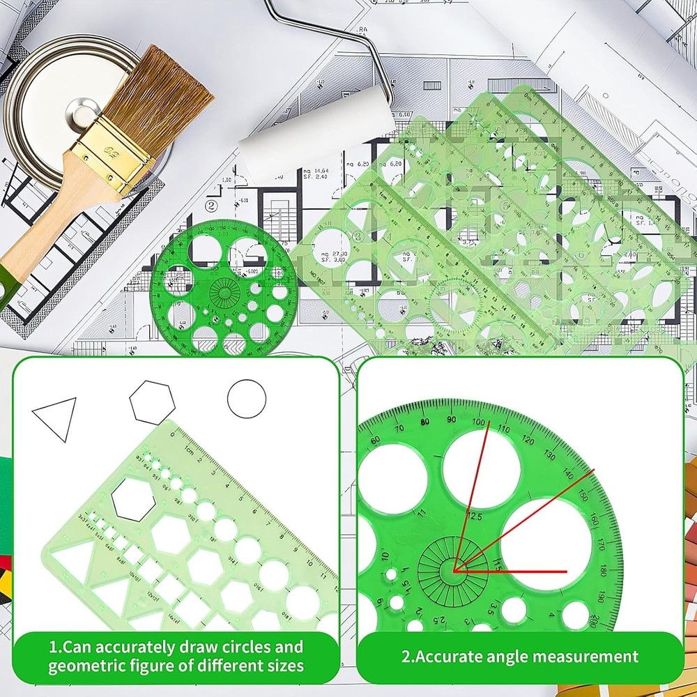 Circle Template 5 Pieces Plastic Circle and Oval Measuring Templates Circle Guid