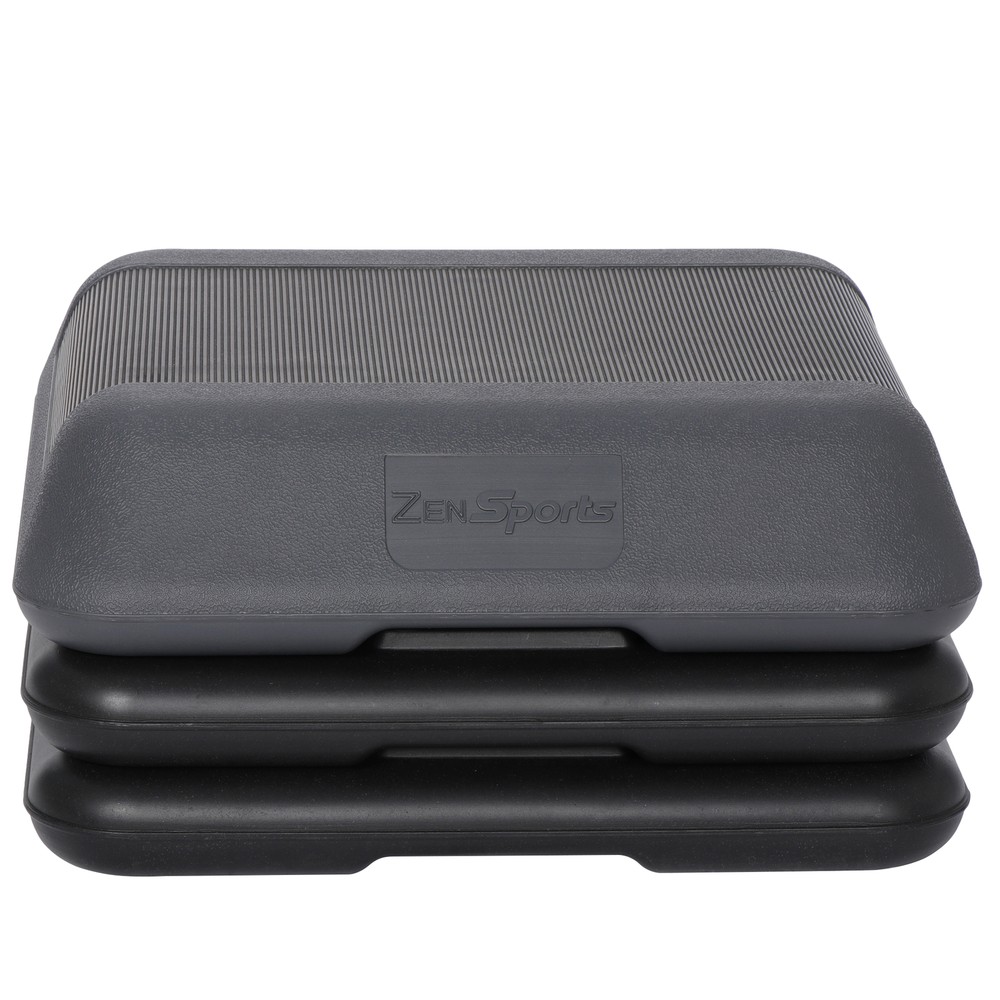 Step Aerobic Exercise Platform Nonslip with 4 Risers High-Intensity Indoor Gym