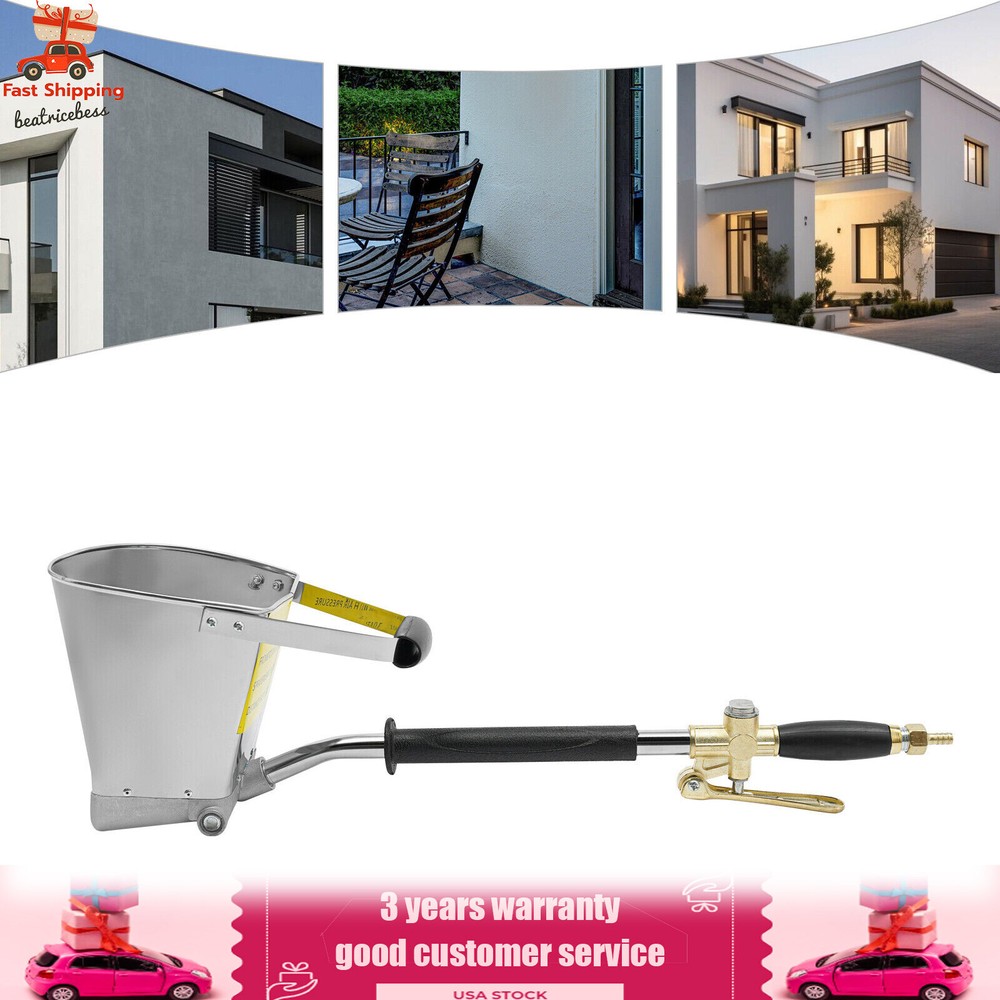 Pneumatic Cement Stucco Sprayer Gun Plaster Mortar Automatic Air Panting Tool US