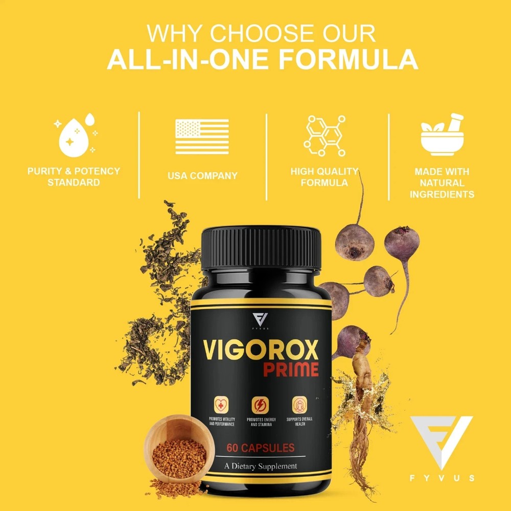 (6 Pack) Vigorox Prime Max Performance Supplement, VigoroxPrime Capsules