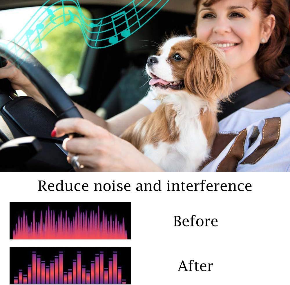 Car Power Filter EMI Noise Ground Loop Isolator Suppressor for Auto Stereo Audio