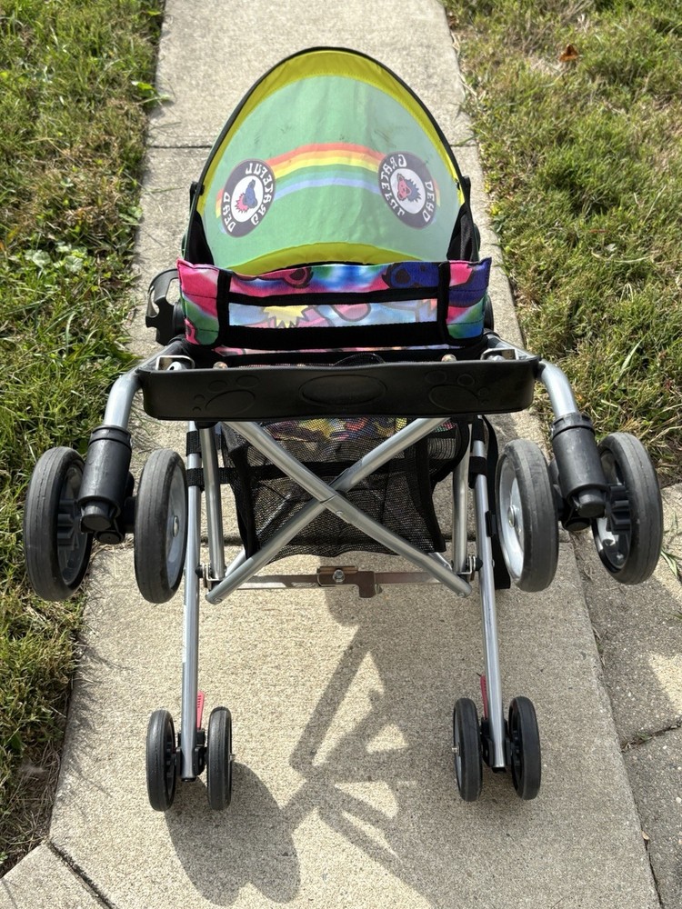 Daphylls Grateful Dead Theme Multicolor Bears Logo Baby Stroller W/ Cup Holder