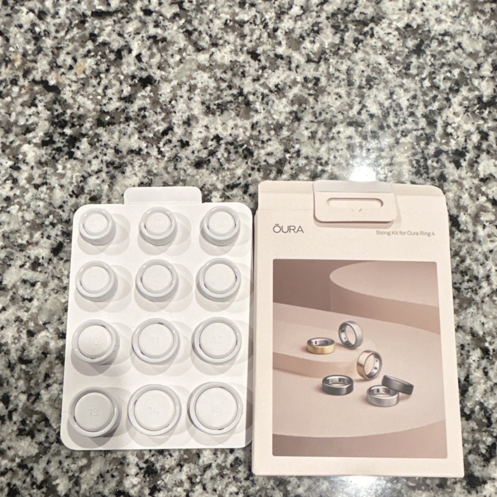 Oura Ring Gen 4 Sizing Kit White 15 Sizing Rings Set for Gym & Training