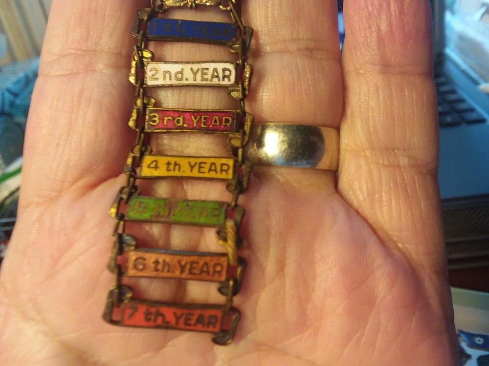 Antique 7th Year Apostolic Pin