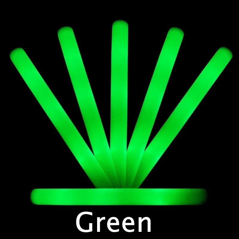 10/30Pcs Foam Glow Sticks LED Flashing 3 Modes Party Wedding Concert Extra Long
