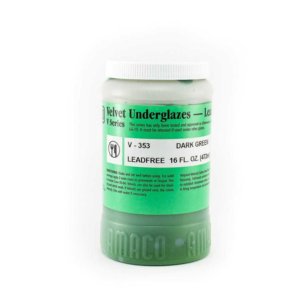 Velvet Underglaze Pint Dark Green