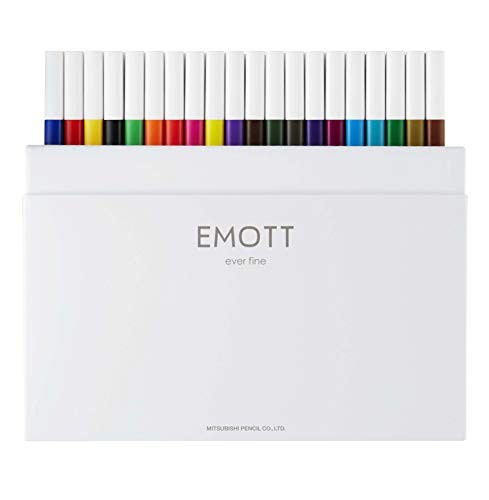 Emott Fineliner Pen Set #1, 40-Colors, Assorted Solid Minimalist