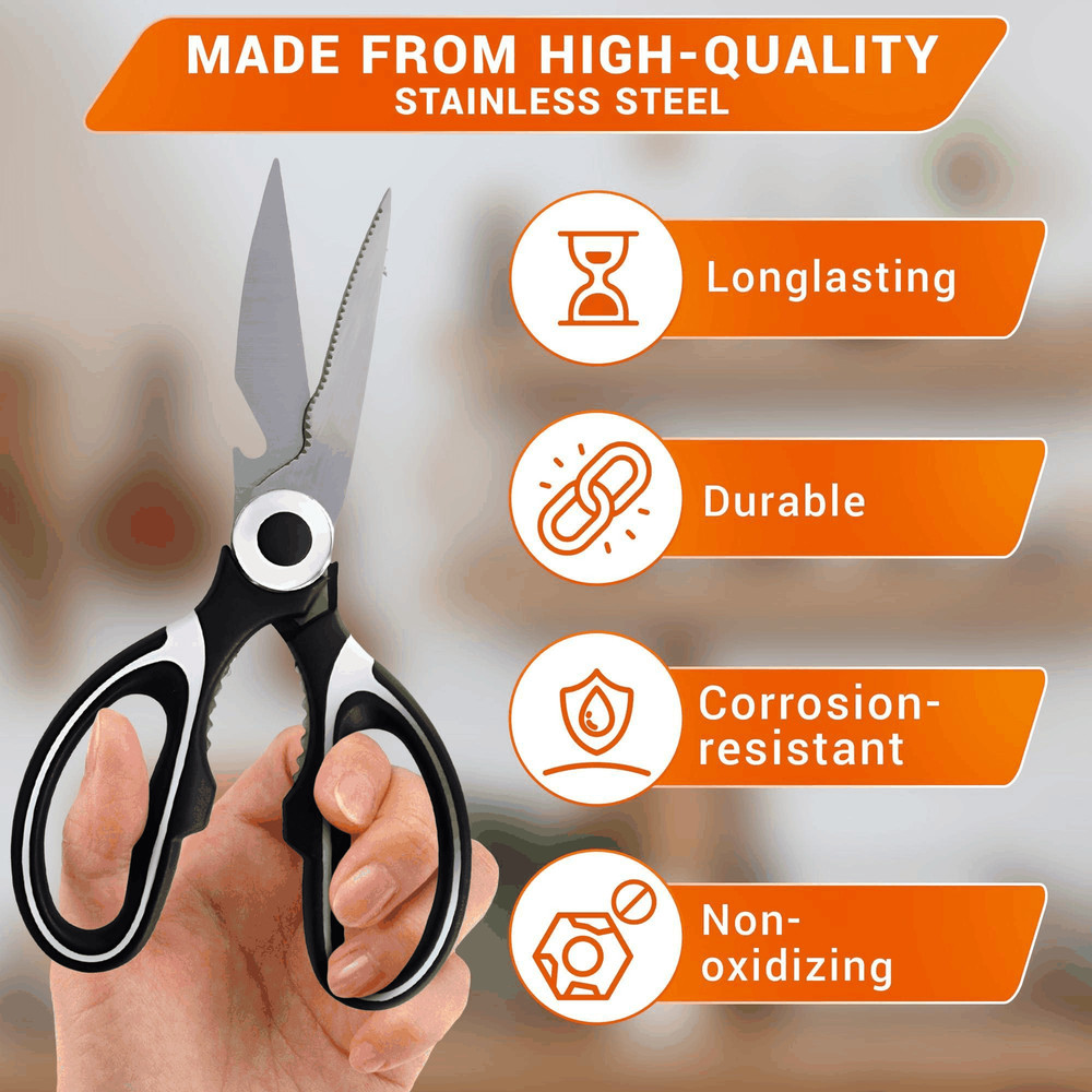 Kitchen Scissors All Purpose Heavy Duty – Multifunctional Kitchen Shears for