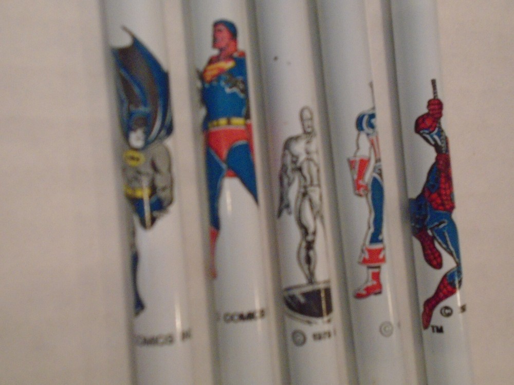 DC Comics & Marvel SUPERHERO PEN Set of 5