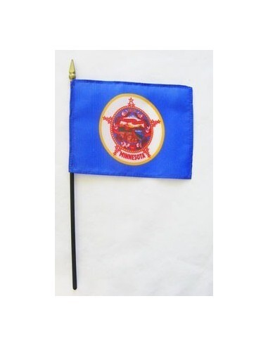 Minnesota  4" x 6" Mounted Flags