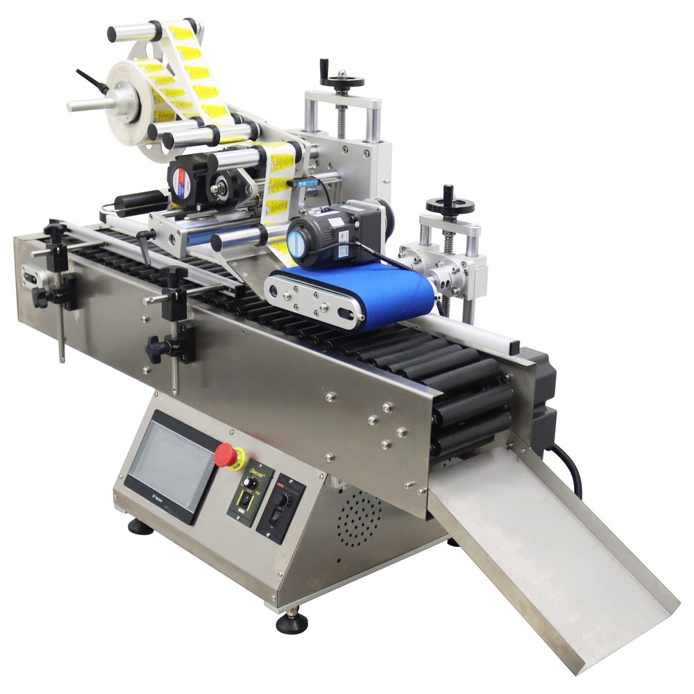 Automatic Desktop Roller Conveyor Horizontal Labeling Machine Touchscreen 110V