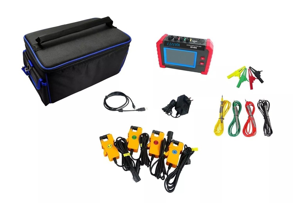 3 Phase Power Quality Analyzer with Current 10mA~10.0A Phasor Diagram Display