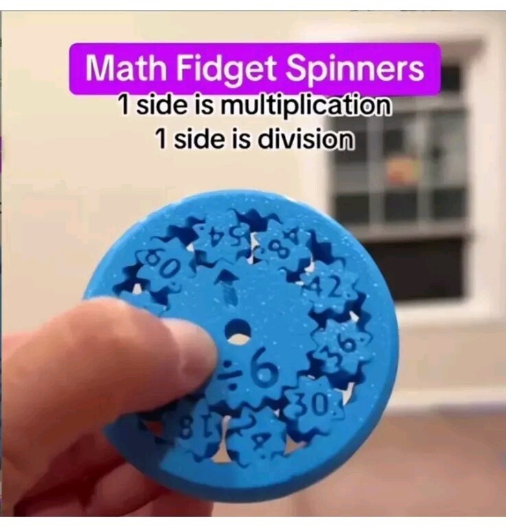 Math Fidget Spinners For Learning Multiplication/Division Spinner Toy For...