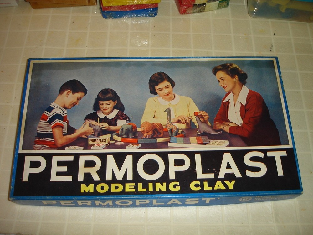 1950s AMACO PERMOPLAST modeling clay set Complete