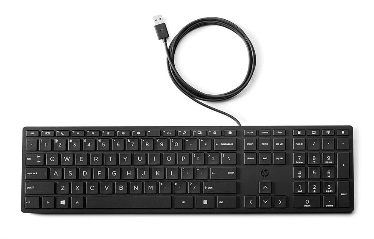 BRAND NEW HP Desktop 320K Slim Wired QWERTY Keyboard - Black - SEALED! OEM HP lz