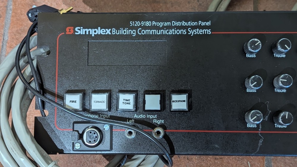 Simplex TrueCom Program Distribution Panel 5120-9180 NOS