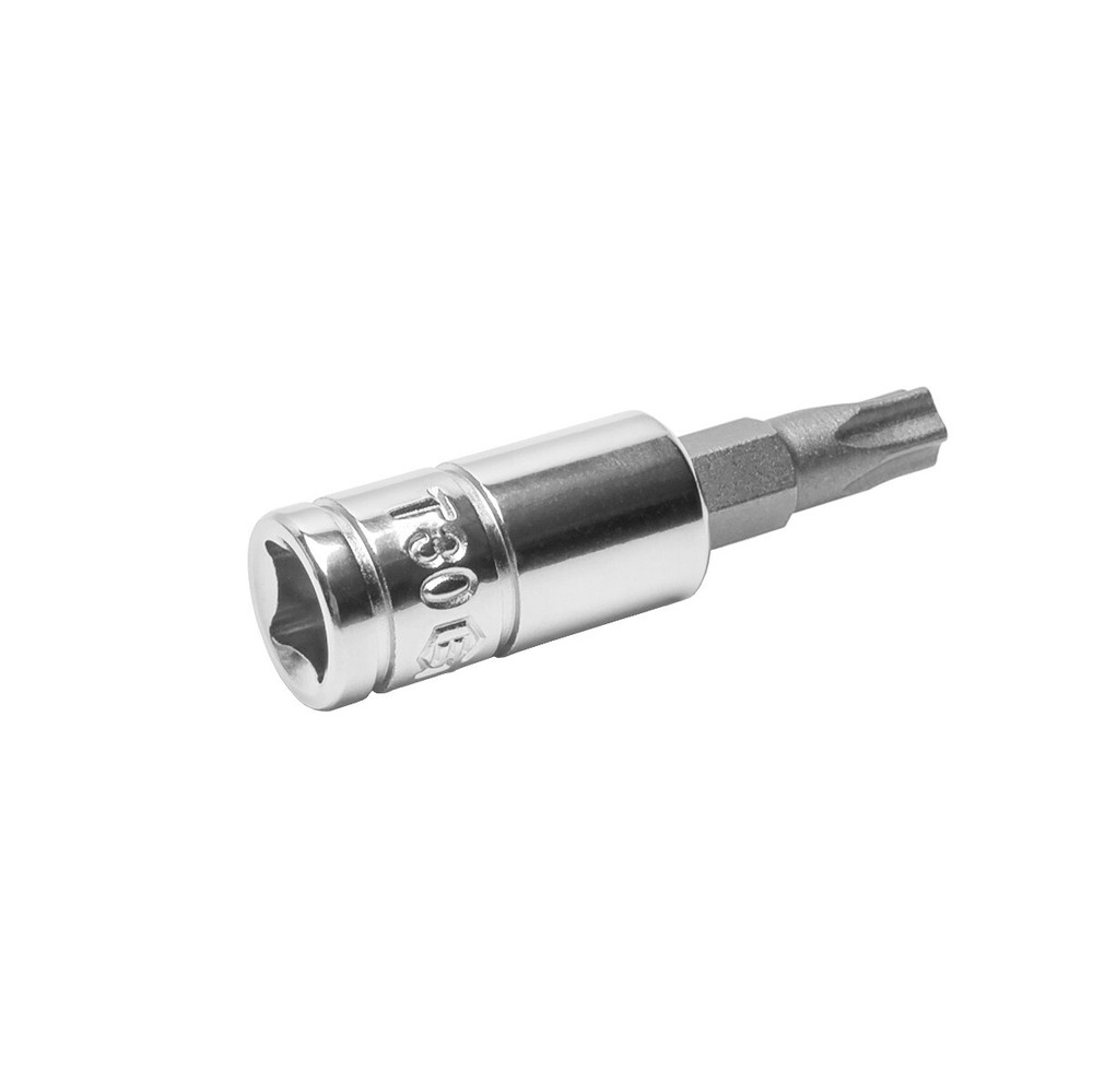 Genius Tools 1/4" Dr. T-30 Pentacle Bit Socket, 45mmL - 208+5030