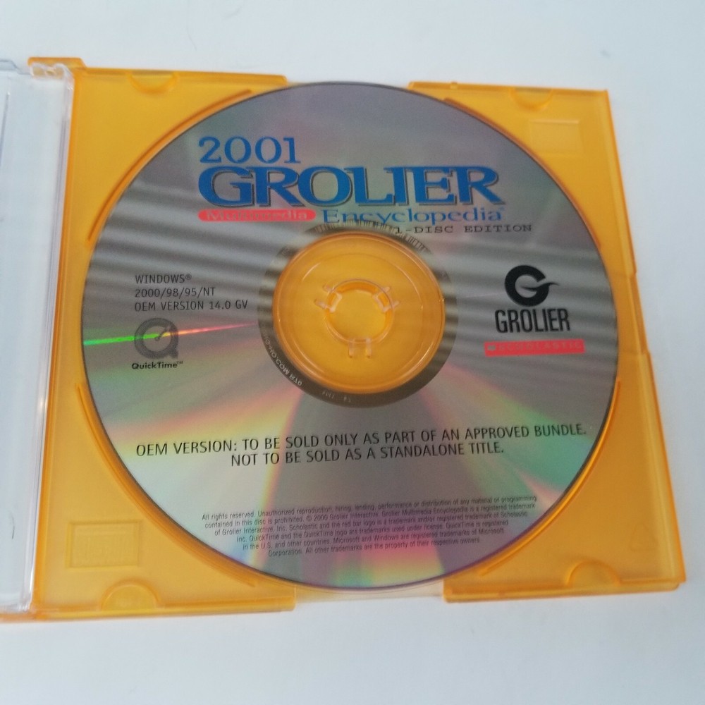 THE 2001 GROLIER MULTIMEDIA ENCYCLOPEDIA Windows 95 98 2000 Compatible Version