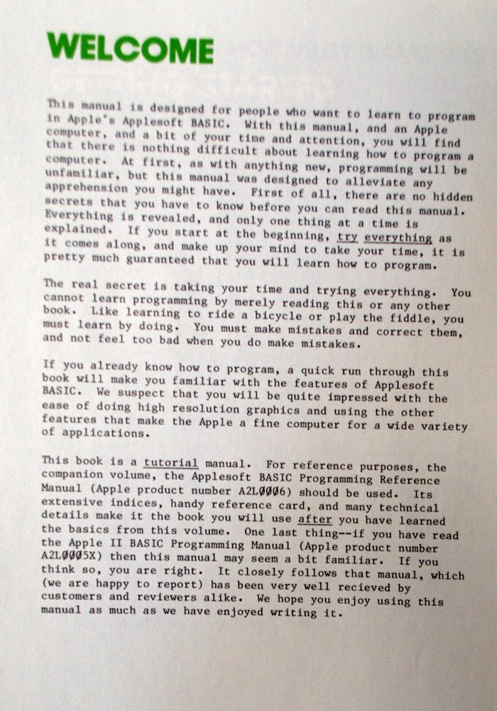" The Applesoft Tutorial"