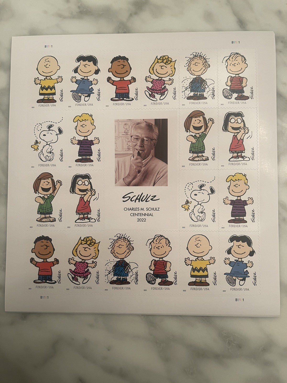 US Schultz Peanuts Centennial Issue Forever Stamps Scott #5726 -35 Very Popular