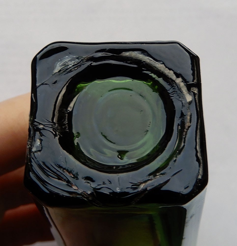 Miniature De Kuyper's "Squareface" GIN bottle c1930's (J)