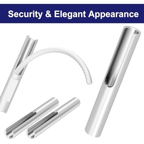 30 Pcs 1/8" Invisible Cable Terminal Cable Railing Toggle Anchor 30 Pcs- Silver