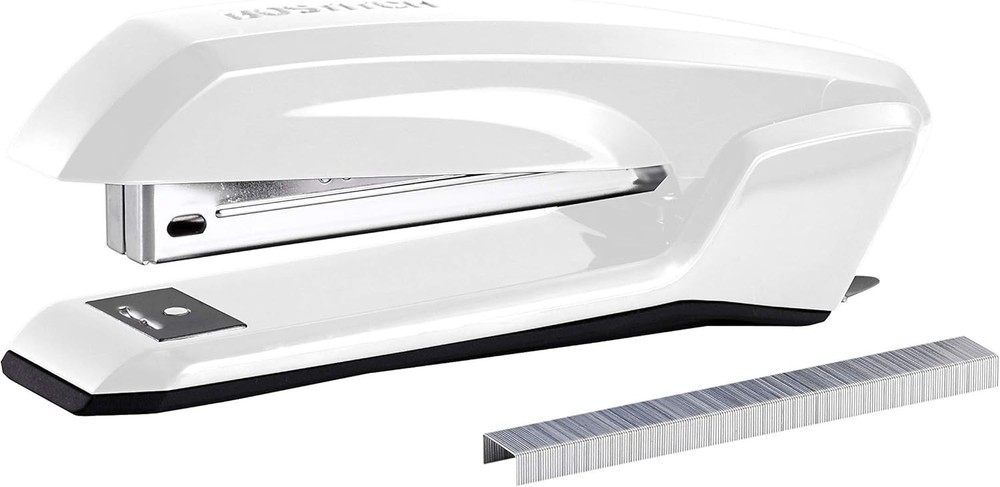 Lightweight Elegant Office Stapler with Visual Alert & Staple Storage, 20 Sheets