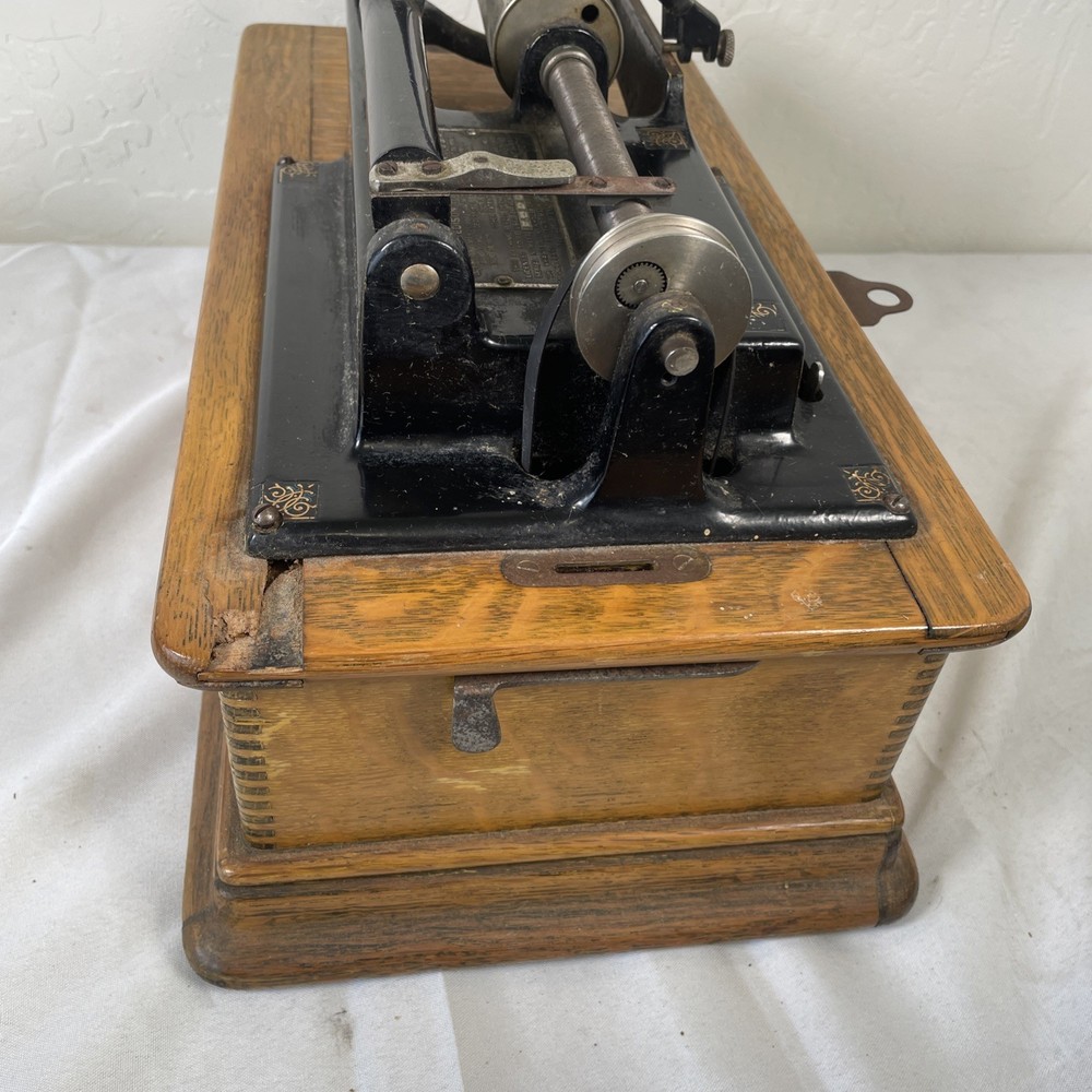 Antique Edison Home Model Cylinder Phonograph Untested