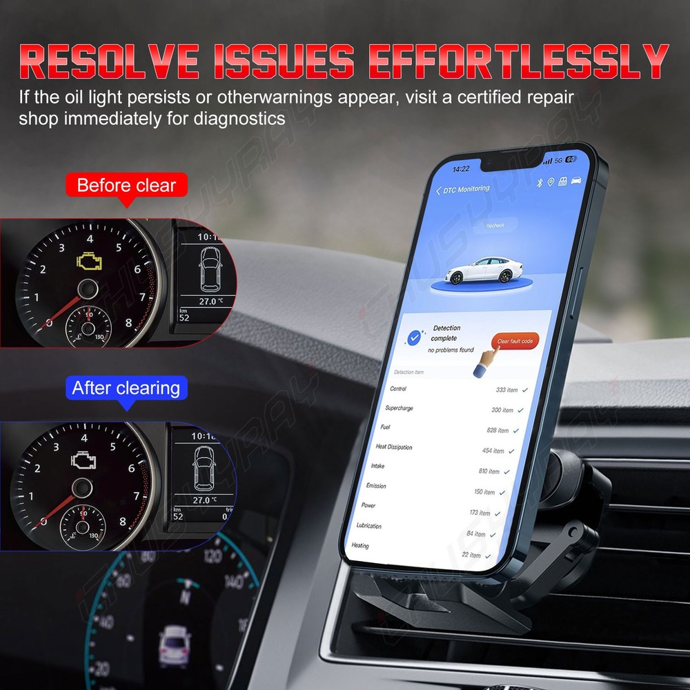 OBD2 Fit Nissan Car Bluetooth Scanner Code Reader OBDII B28 Read Tool For iPhone