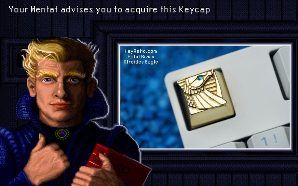 Atreides Eagle - Solid Brass Keycap DUNE 2 Dune 2000 Game Westwood