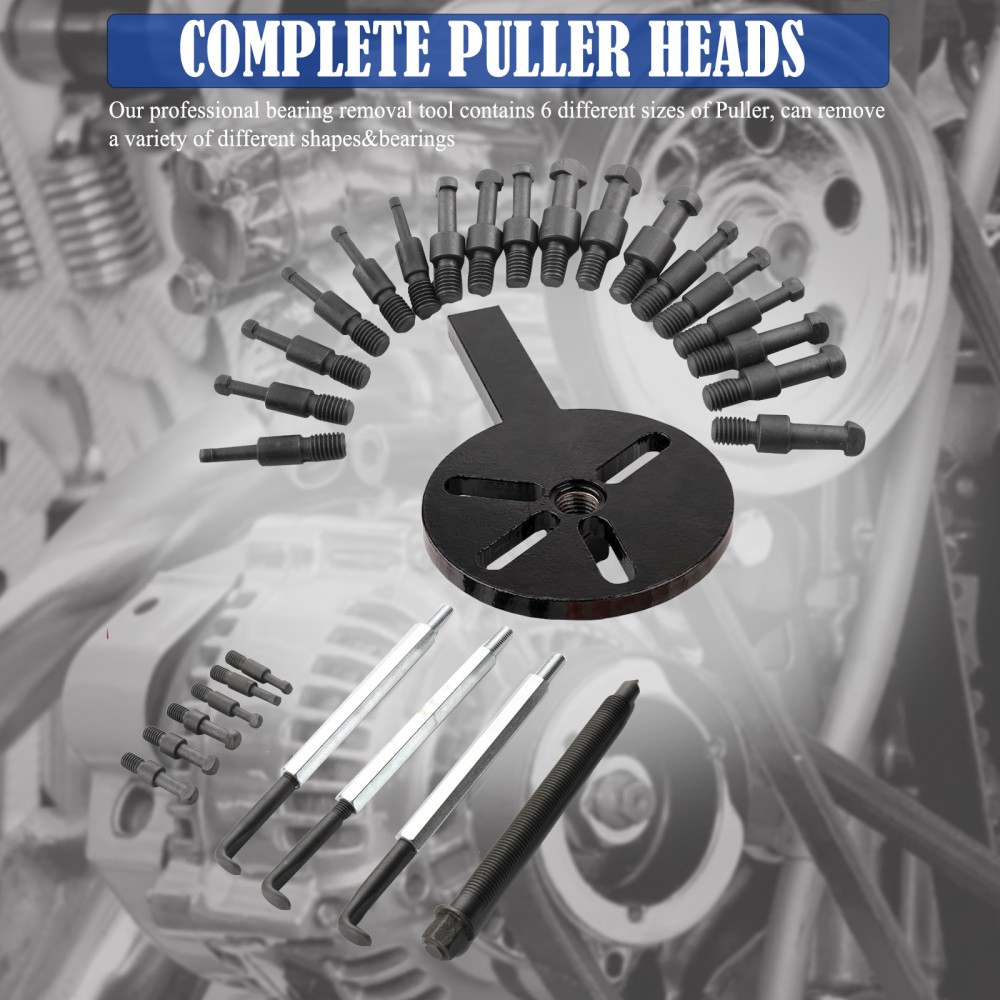 Three-Jaw Puller Set Bearing Disassembly Puller Inner Hole Removal Hand Tool New