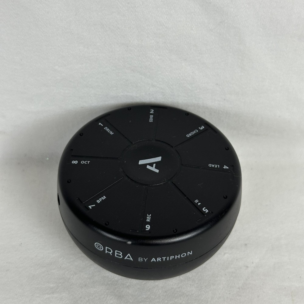 Artiphon Orba Handheld Pad Controller Synth Looper Black Bluetooth USB MIDI